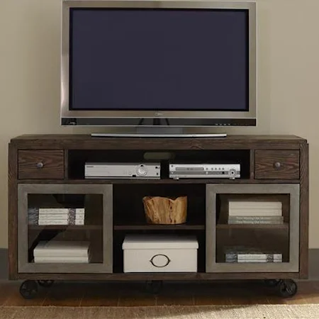 Industrial TV Console with Casters